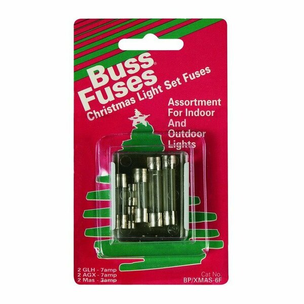 Eaton Bussmann FUSES TREE LIGHT AST CD6 BP/XMAS-6F